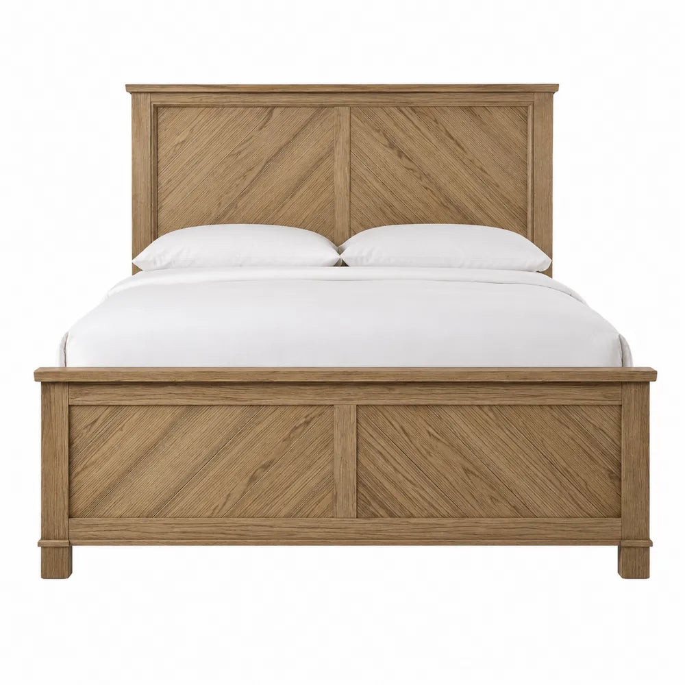 Cama de madera de roble con colchón y almohadas, 200x150x100 cm