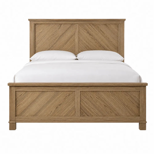 Cama de madera de roble con colchón y almohadas, 200x150x100 cm