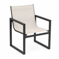 Silla de aluminio y textilene 55x60x80 cm beige