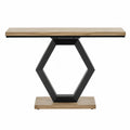 Mesa consola de madera y metal 120x40x80 cm