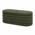 Banco acolchado verde oliva 120x40x45 cm