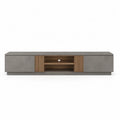 Mueble de TV de MDF y madera gris 180 cm