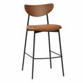 Taburete de bar de madera, cuero PU y metal, 110 cm de altura