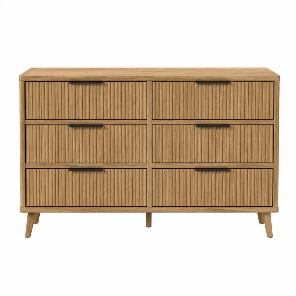 Cajonera de Madera de Roble con 6 Cajones