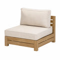 Sillón de Madera de Teca para Exterior con Cojines Beige
