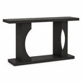 Mesa consola madera negra 120x30x80 cm
